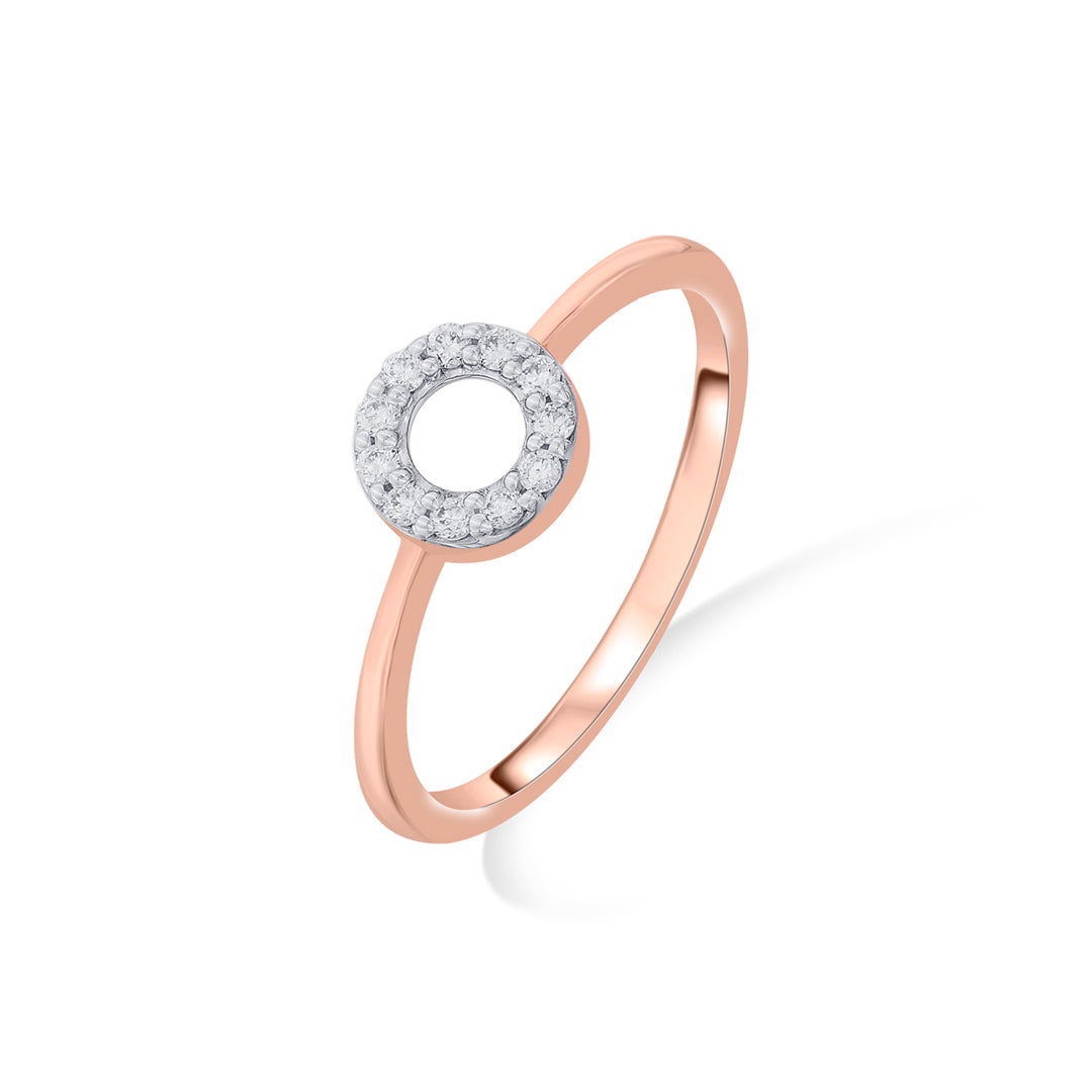 Endless Halo Diamond & Gold Casual Ring for Women