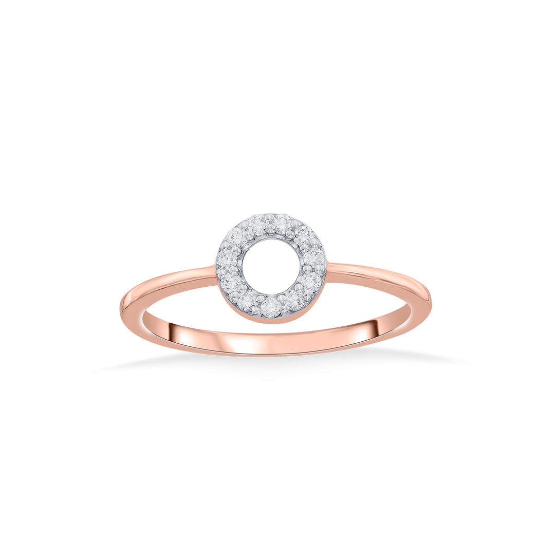 Endless Halo Diamond & Gold Casual Ring for Women