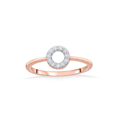 Endless Halo Diamond & Gold Casual Ring for Women