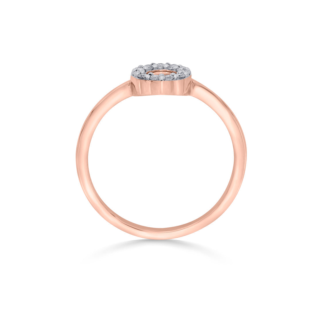 Endless Halo Diamond & Gold Casual Ring for Women