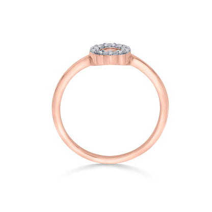Endless Halo Diamond & Gold Casual Ring for Women