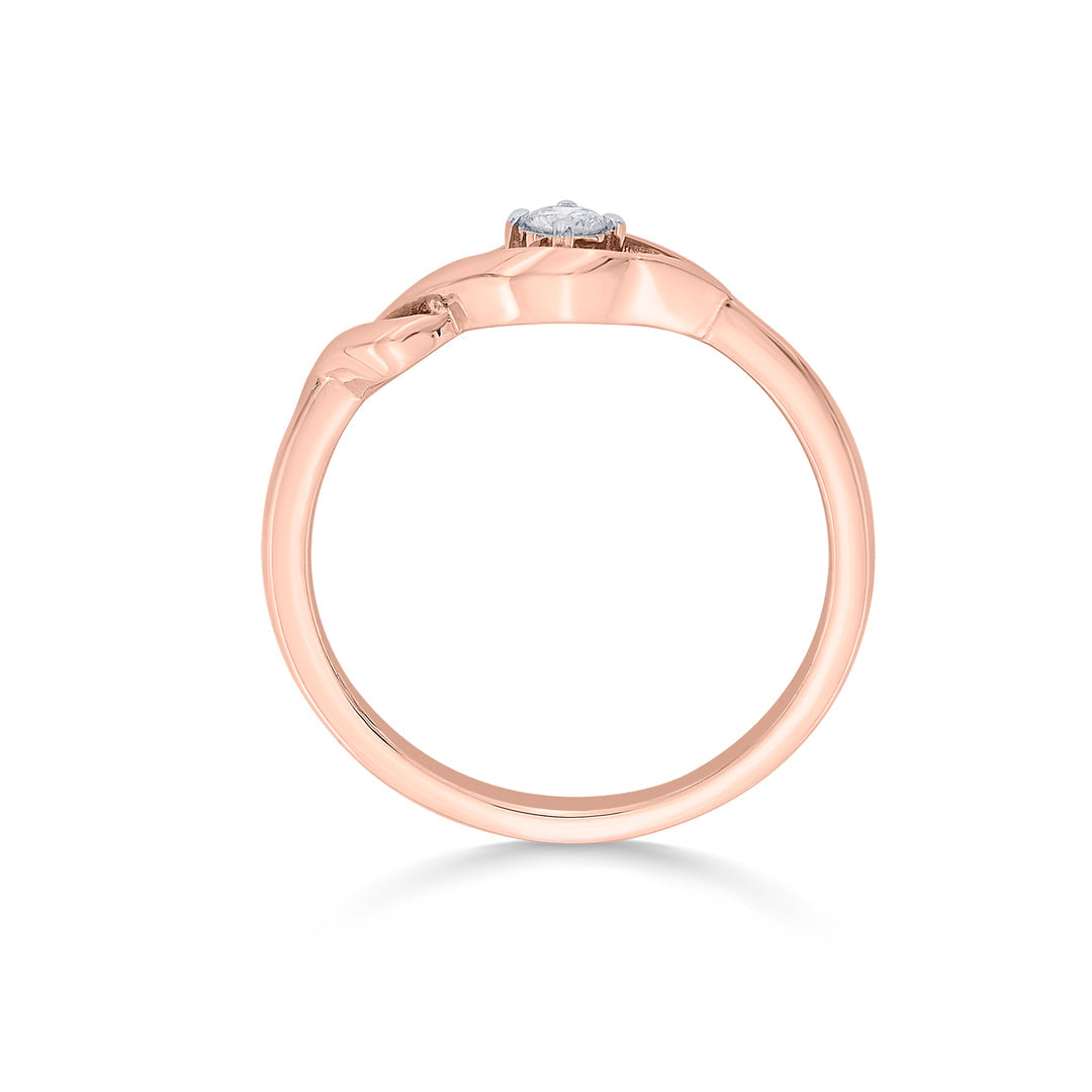 Kayla Swirl Diamond & Gold Casual Ring for Women