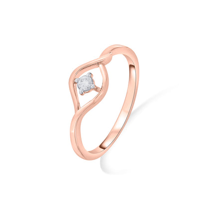 Soft Glow Diamond & Gold Casual Ring for Women