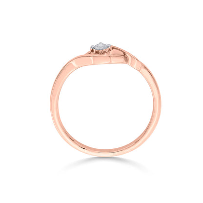 Soft Glow Diamond & Gold Casual Ring for Women