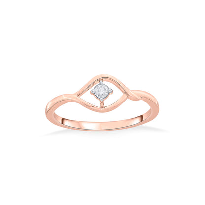 Soft Glow Diamond & Gold Casual Ring for Women