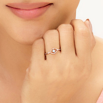Soft Glow Diamond & Gold Casual Ring for Women