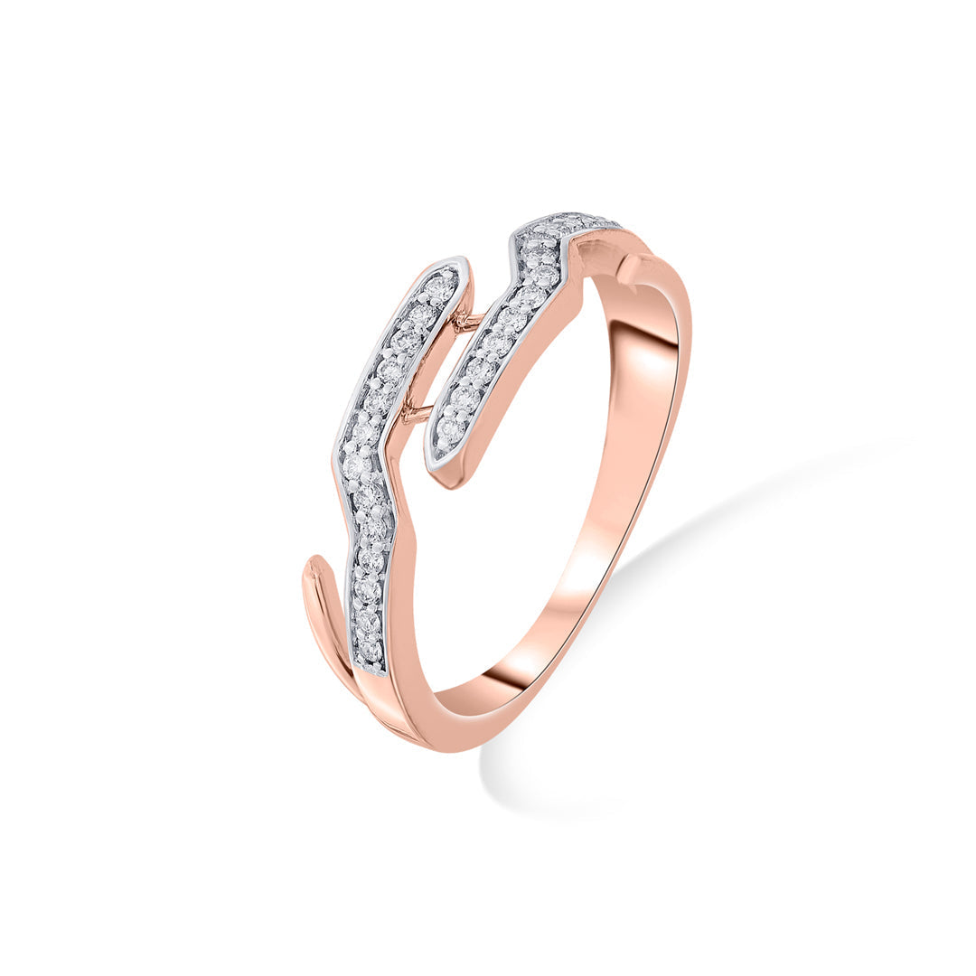Bonded Embrace Diamond & Gold Fashion Ring for Women