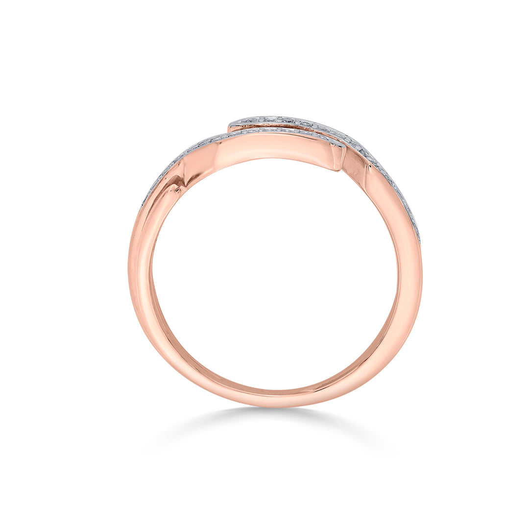 Bonded Embrace Diamond & Gold Fashion Ring for Women