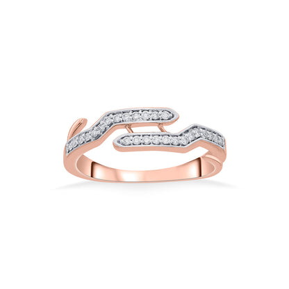 Bonded Embrace Diamond & Gold Fashion Ring for Women