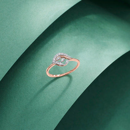Petal Gleam Diamond & Gold Fashion Ring for Women