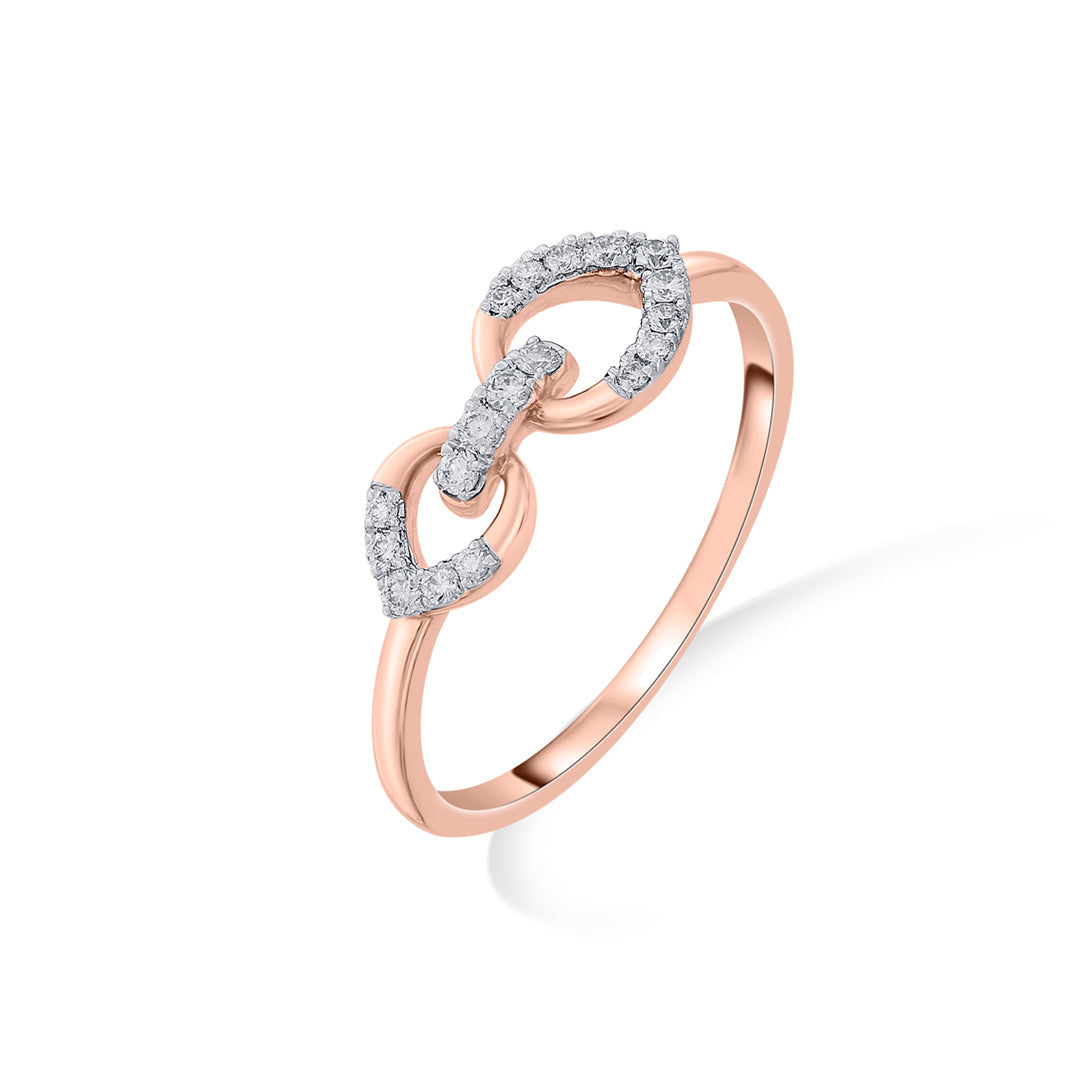 Bonded Pair Diamond & Gold Fashion Ring for Women