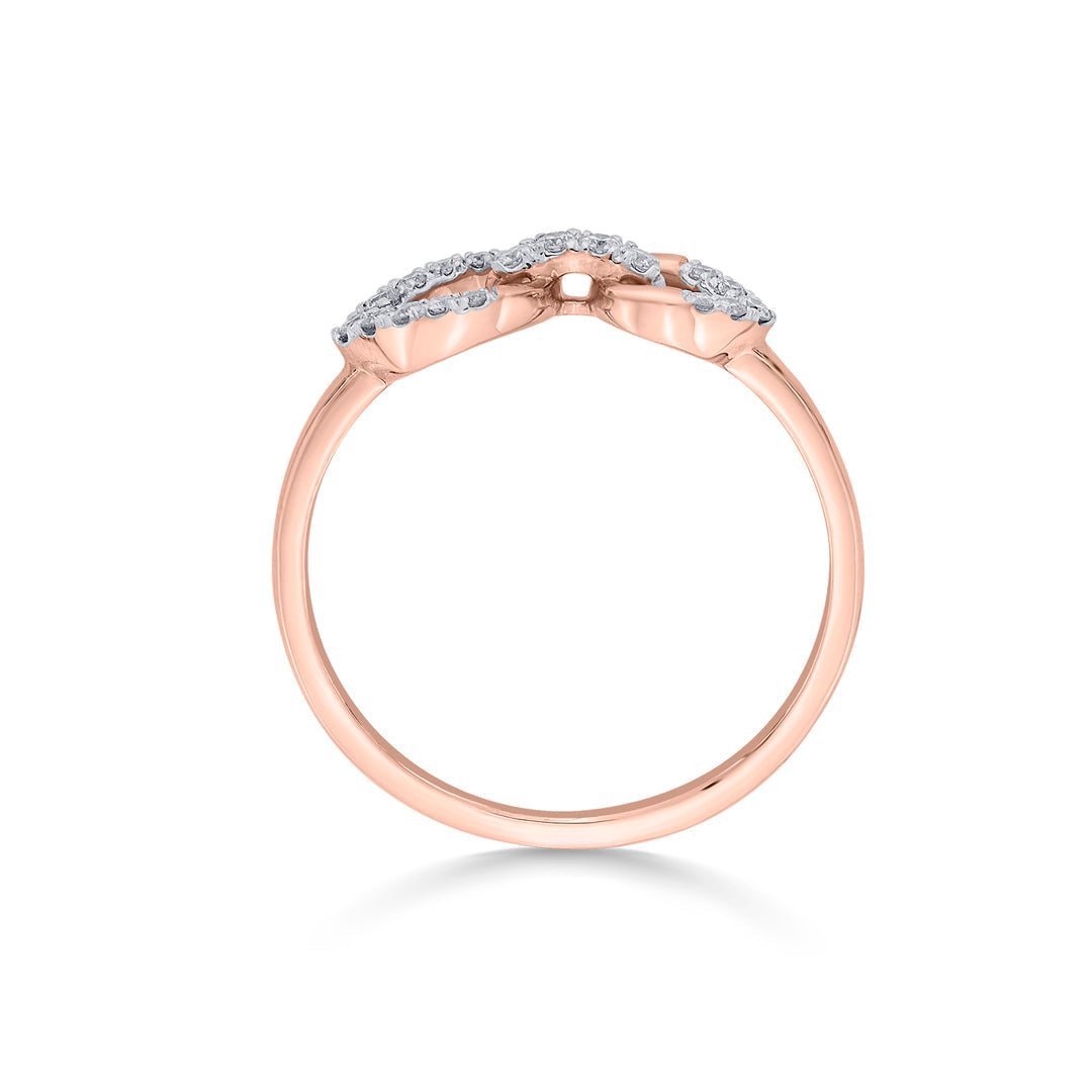 Bonded Pair Diamond & Gold Fashion Ring for Women