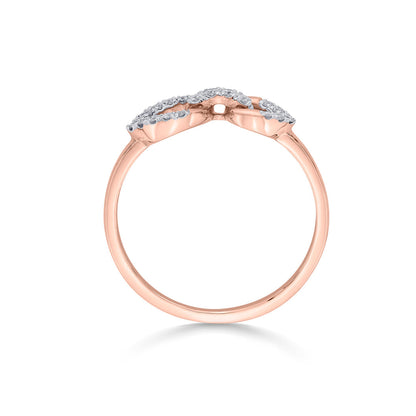 Bonded Pair Diamond & Gold Fashion Ring for Women