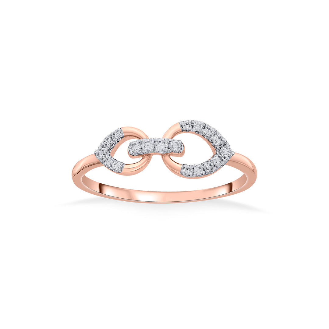 Bonded Pair Diamond & Gold Fashion Ring for Women