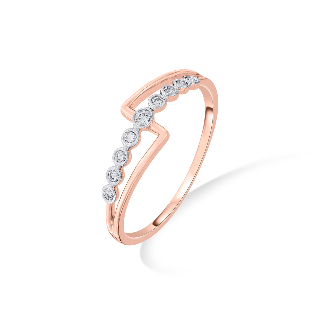 Axis Grace Diamond & Gold Fashion Ring for Women