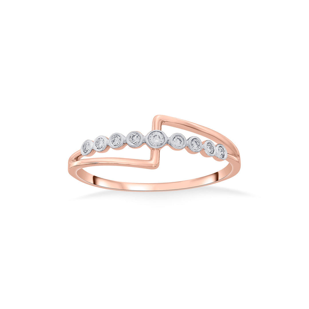 Axis Grace Diamond & Gold Fashion Ring for Women