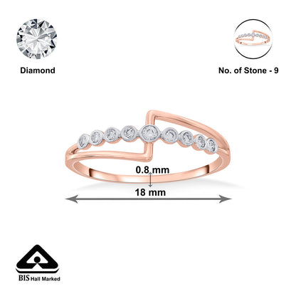 Axis Grace Diamond & Gold Fashion Ring for Women