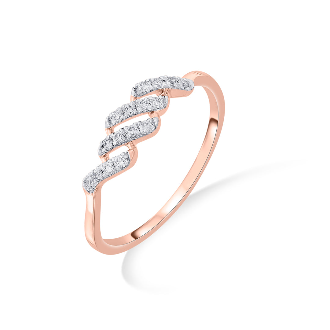 Zuri Spiral Diamond & Gold Fashion Ring for Women