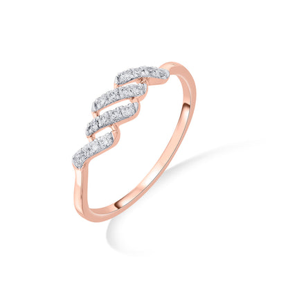 Zuri Spiral Diamond & Gold Fashion Ring for Women
