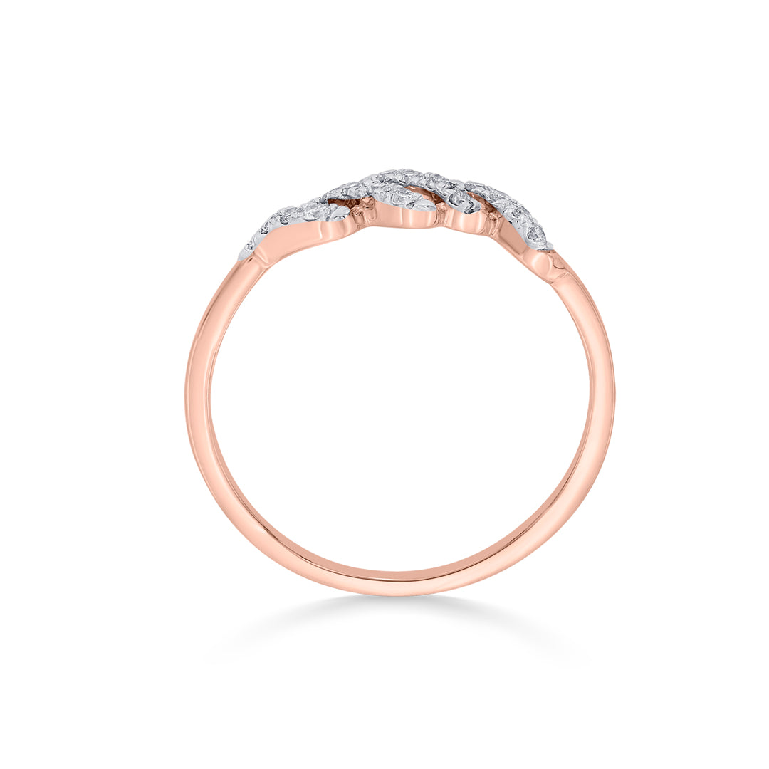 Zuri Spiral Diamond & Gold Fashion Ring for Women