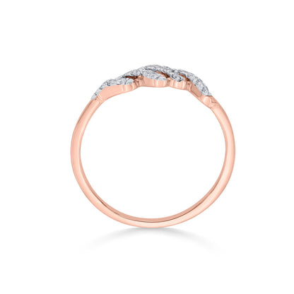 Zuri Spiral Diamond & Gold Fashion Ring for Women