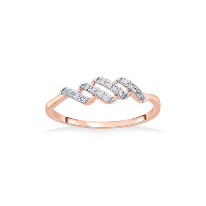 Zuri Spiral Diamond & Gold Fashion Ring for Women