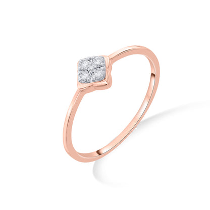 Golden Gem Diamond & Gold Casual Ring for Women