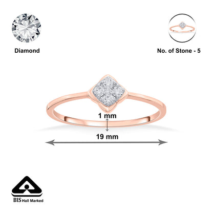 Golden Gem Diamond & Gold Casual Ring for Women
