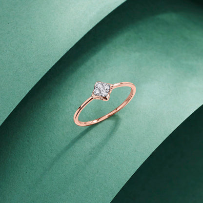 Golden Gem Diamond & Gold Casual Ring for Women