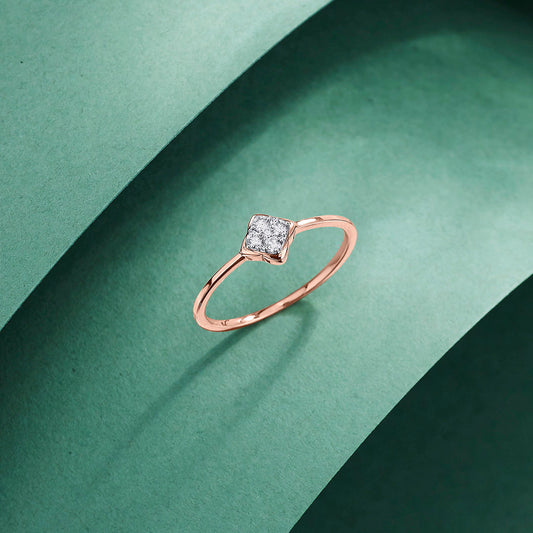 Golden Gem Diamond & Gold Casual Ring for Women