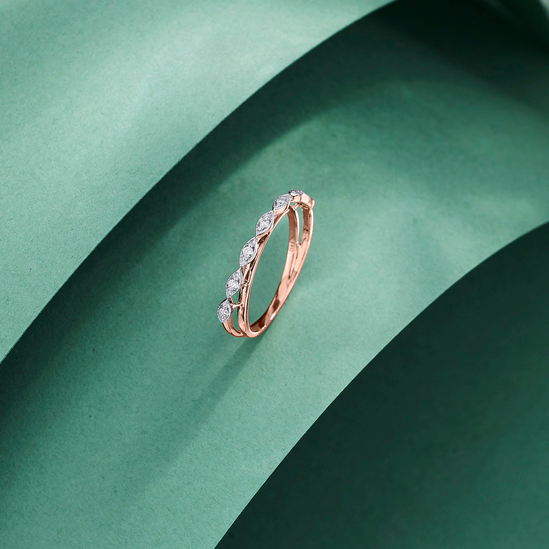 Noelle Glow Diamond & Gold Fashion Ring for Women