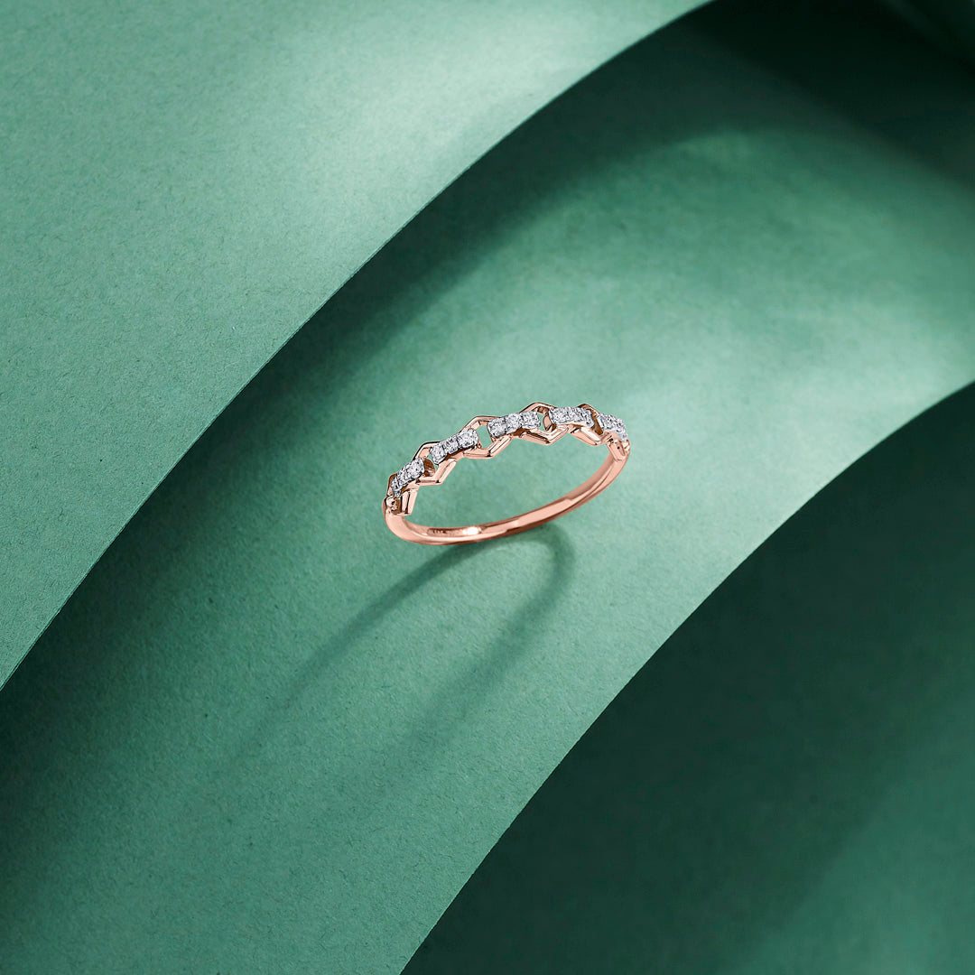 Auryn Aura Diamond & Gold Casual Ring for Women