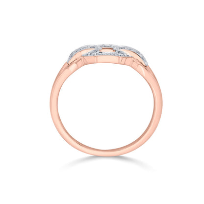 Hexa Connect Diamond & Gold Fashion Ring for Women