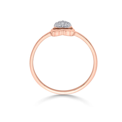 Valora Heart Diamond & Gold Heart Ring for Women