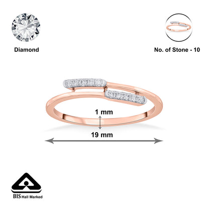 Adira Duo Diamond & Gold Casual Ring for Women