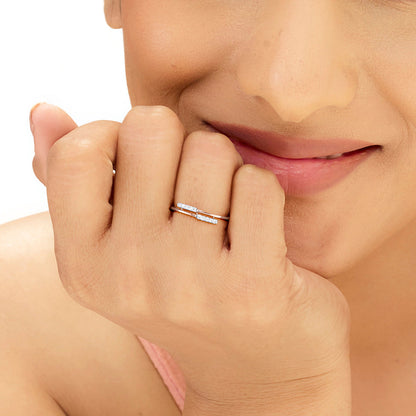 Adira Duo Diamond & Gold Casual Ring for Women