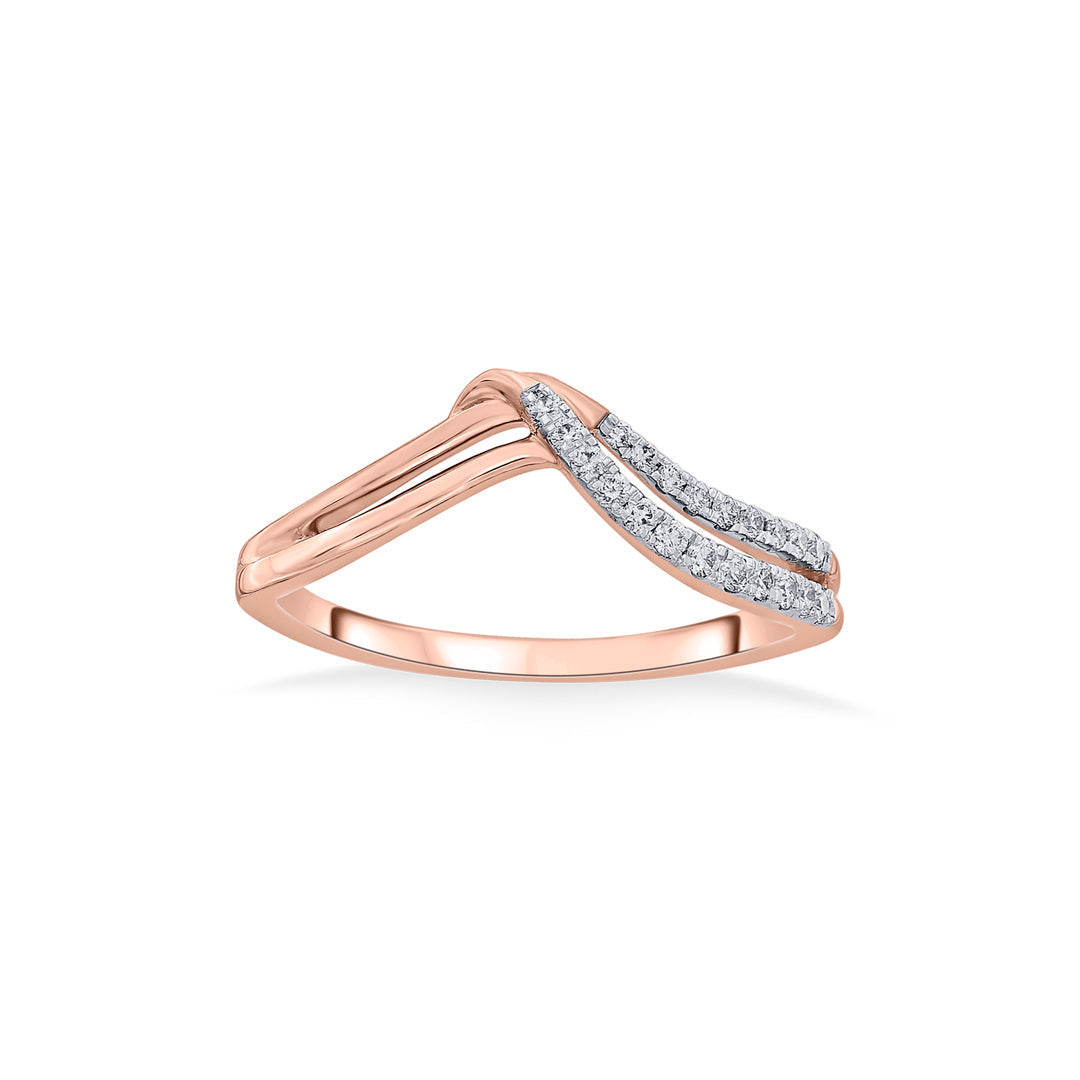 Avara Edge Diamond & Gold Fashion Ring for Women