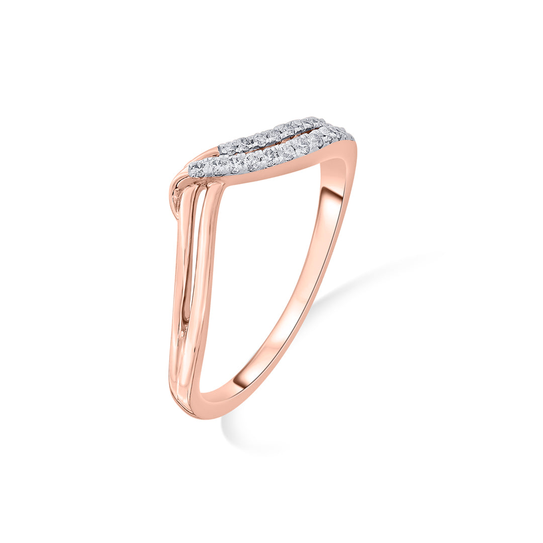 Avara Edge Diamond & Gold Fashion Ring for Women