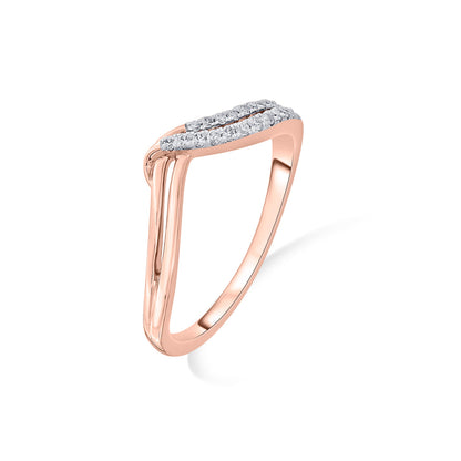 Avara Edge Diamond & Gold Fashion Ring for Women
