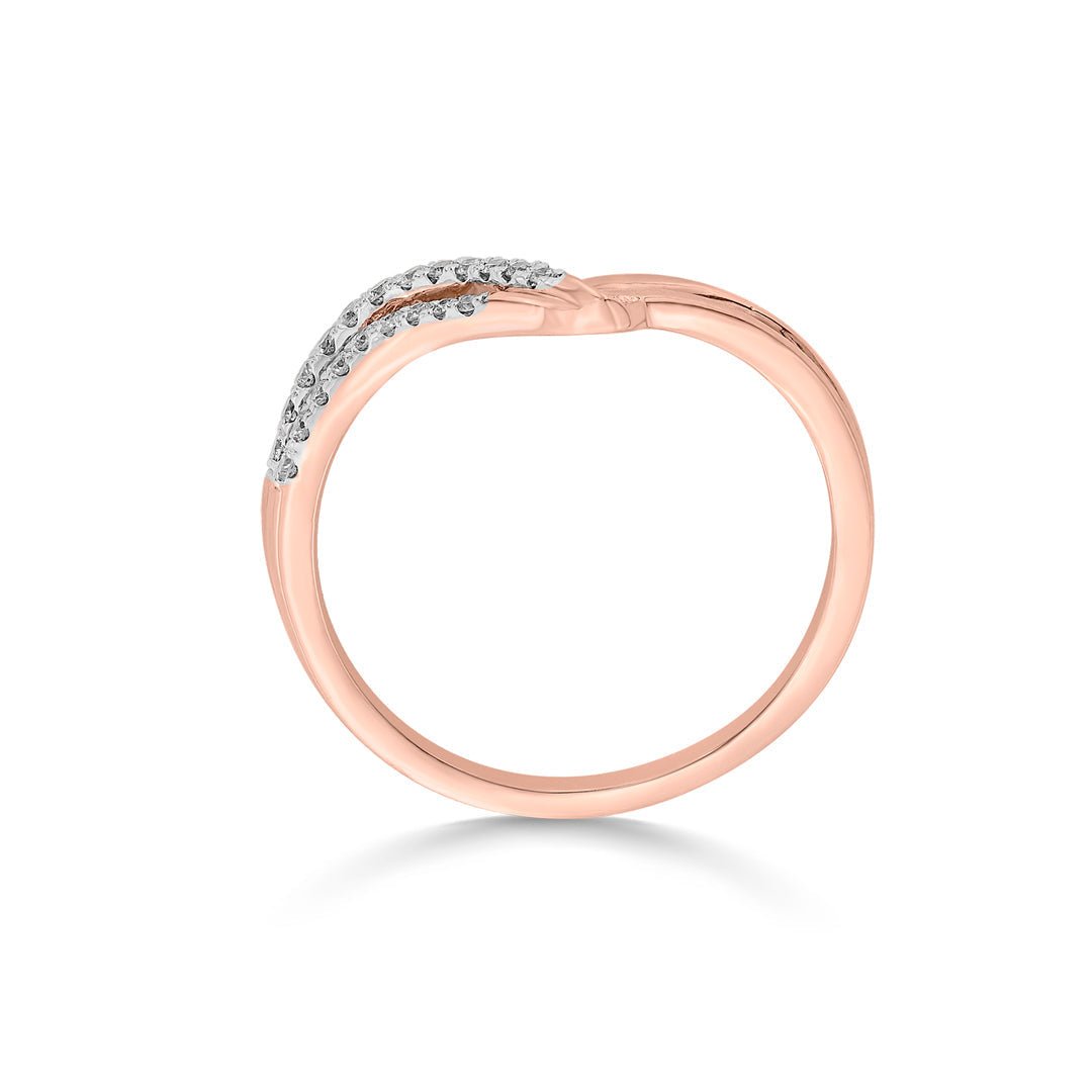 Avara Edge Diamond & Gold Fashion Ring for Women