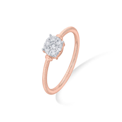 Crystal Spark Diamond & Gold Casual Ring for Women