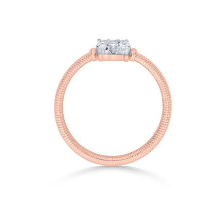 Crystal Spark Diamond & Gold Casual Ring for Women