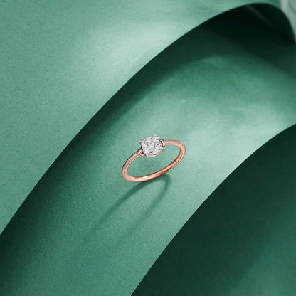 Crystal Spark Diamond & Gold Casual Ring for Women
