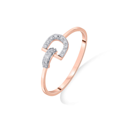 D Gleam Diamond & Gold Fashion Ring for Women