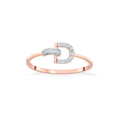 D Gleam Diamond & Gold Fashion Ring for Women