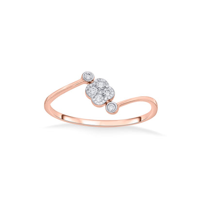 Gem Drift Diamond & Gold Casual Ring for Women