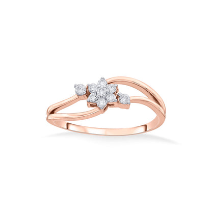 Auri Curve Diamond & Gold Fashion Ring for Women