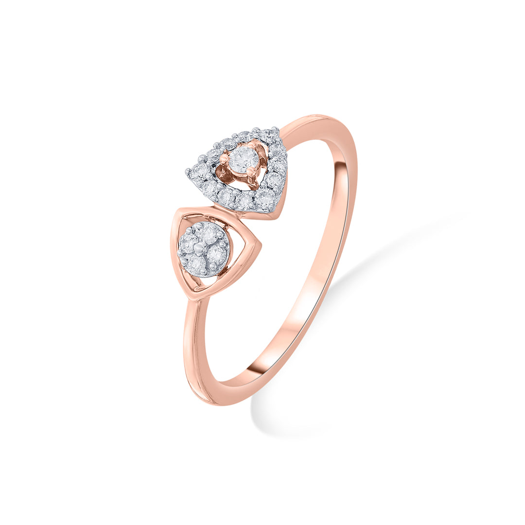 Dual Bond Diamond & Gold Fashion Ring for Women