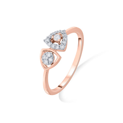 Dual Bond Diamond & Gold Fashion Ring for Women