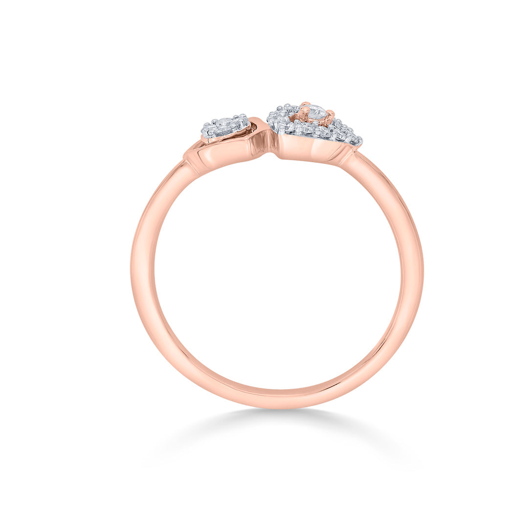 Dual Bond Diamond & Gold Fashion Ring for Women